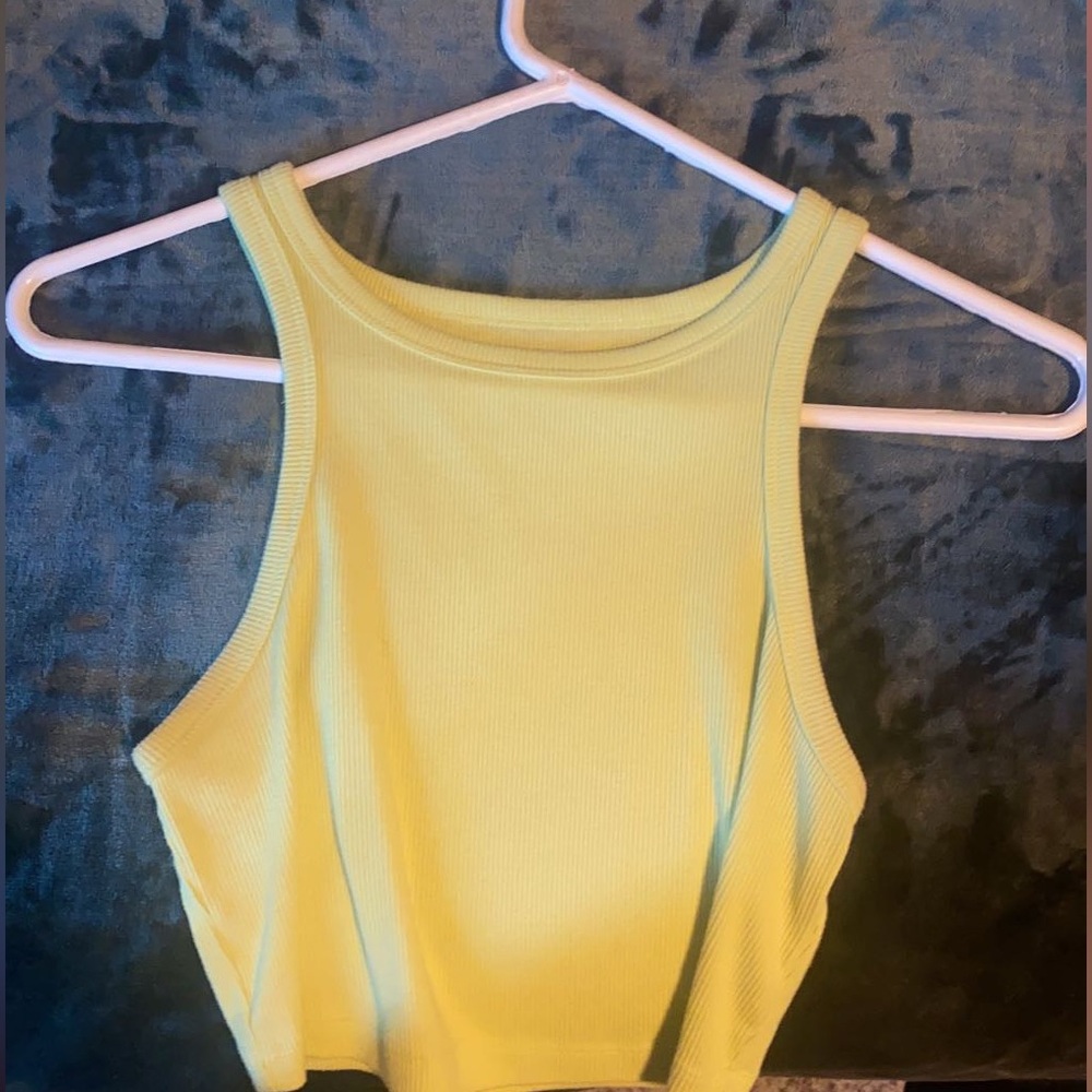 Yellow crop top